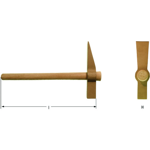 トラスコ中山 Ampcoスイス 防爆ハンマー 煉瓦 頭長165mm 頭径25mm 質量789g(ご注文単位1本)【直送品】
