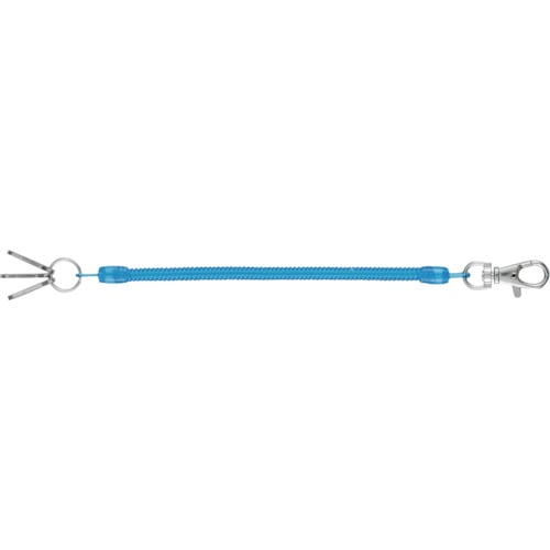 トラスコ中山 レイメイ コイルキーチェーン(50cm)ブルー(ご注文単位1個)【直送品】