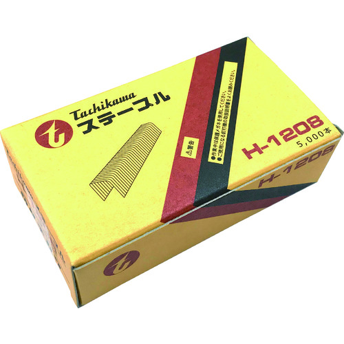 トラスコ中山 タチカワ ステープル 肩幅12mm 長さ8mm 5000本入り(ご注文単位1箱)【直送品】