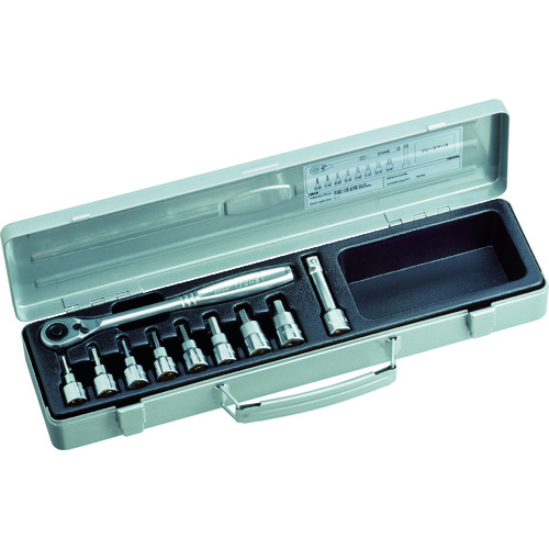 トラスコ中山 TONE ヘキサゴンソケットレンチセット 吋目 10pcs(ご注文単位1セット)【直送品】