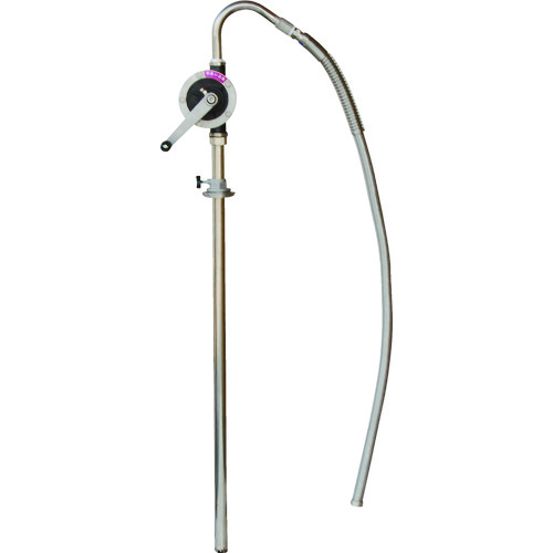 トラスコ中山 アクアシステム 溶剤・薬品用手廻しドラムポンプ (ステンレス・樹脂) 509-6651(ご注文単位1台)【直送品】