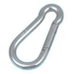 トラスコ中山 HHH カラビナハーケン C型スチール8mm(ご注文単位1個)【直送品】