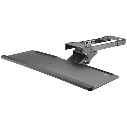 トラスコ中山 スターテック キーボードトレイ/スライド式/670x255mm/リストレスト/耐荷重2kg(ご注文単位1箱)【直送品】