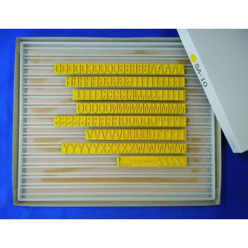 トラスコ中山 テクノマーク 産業用スタンプ フラットスタンプ・ロールマーカー用差替式ゴム活字 SA-10(Sタイプ・英字セット)(10mm)(ご注文単位1セット)【直送品】