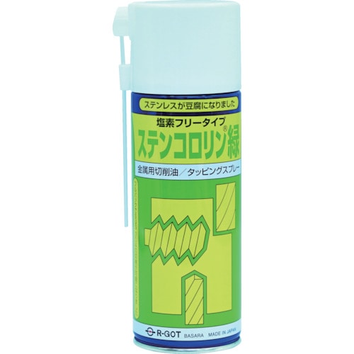 トラスコ中山 BASARA タッピングオイル ステンコロリン緑 420ml(ご注文単位1本)【直送品】