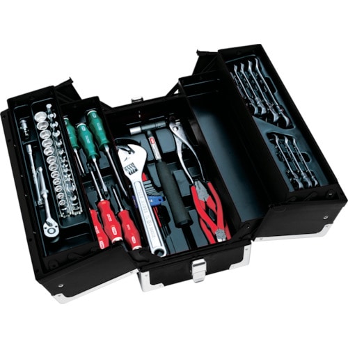 トラスコ中山 TONE 整備用工具セット TSH330ツールセット 54点セット マットブラック(ご注文単位1セット)【直送品】