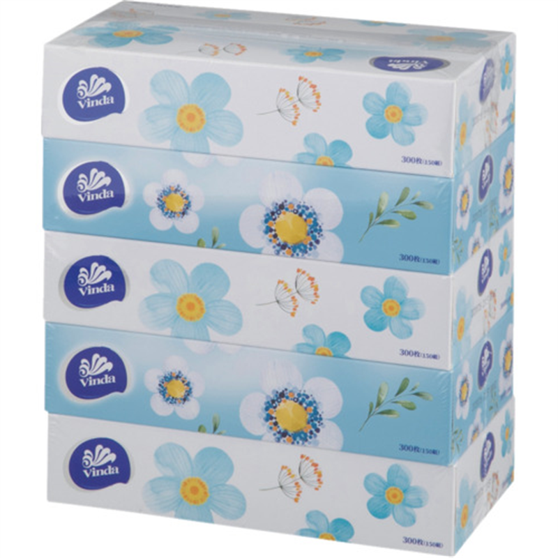 AS ティッシュペーパー ボックスタイプ 5個入り VINDABOX 1パック（ご注文単位1パック）【直送品】
