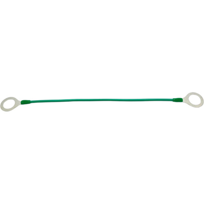 HIーLEAD 被覆付アースボンド R5.5 M12×150L 端子保護キャップ付(緑) 1本(ご注文単位10本)【直送品】