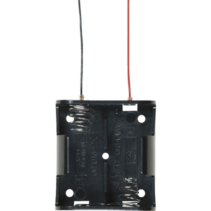 タカチ リード線付電池ホルダー 単2×2 1個（ご注文単位1個）【直送品】