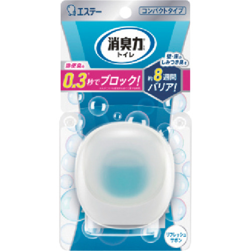 エステー 消臭力コンパクト トイレ用本体 リフレッシュサボン 1個（ご注文単位1個）【直送品】