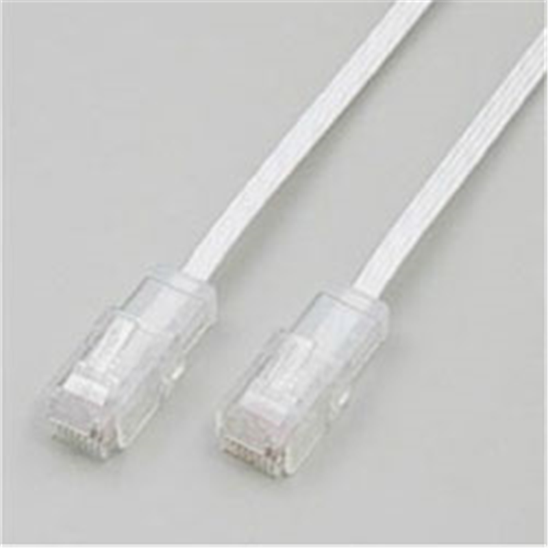 ELPA LAN／テレホン兼用フラットケーブル （1m／ホワイト／フラット） TEW-F010 TEWF010 1個（ご注文単位1個）【直送品】