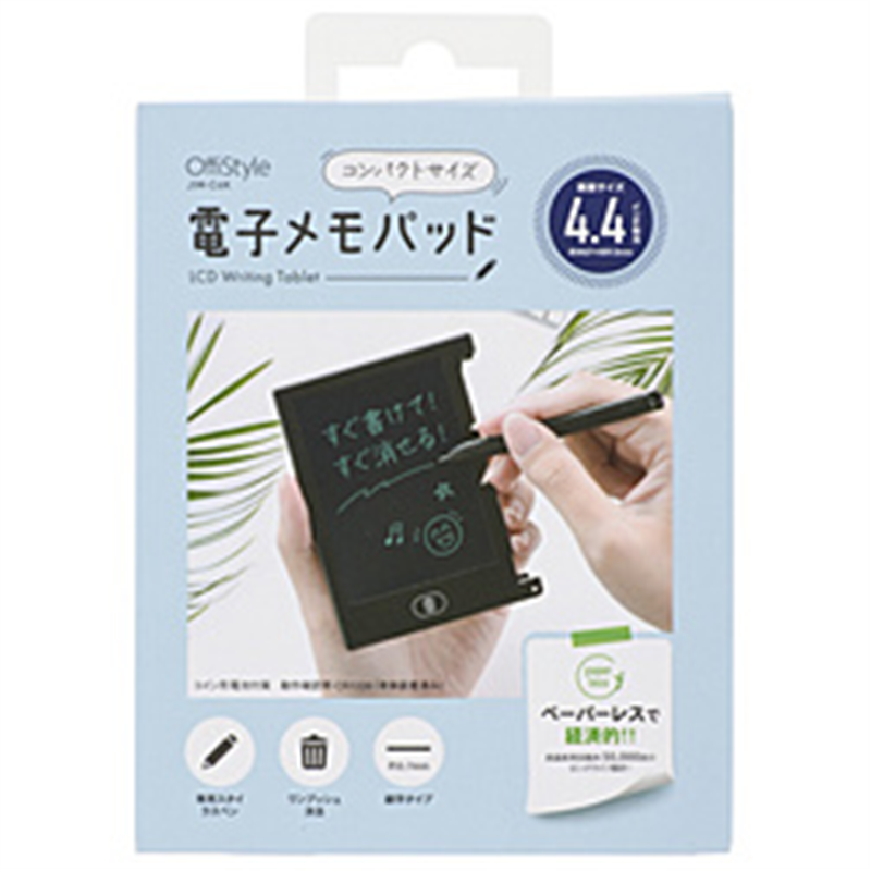 オーム電機 JIM-C4K 電子メモパッド　4.4インチ OffiStyle JIMC4K 1個（ご注文単位1個）【直送品】