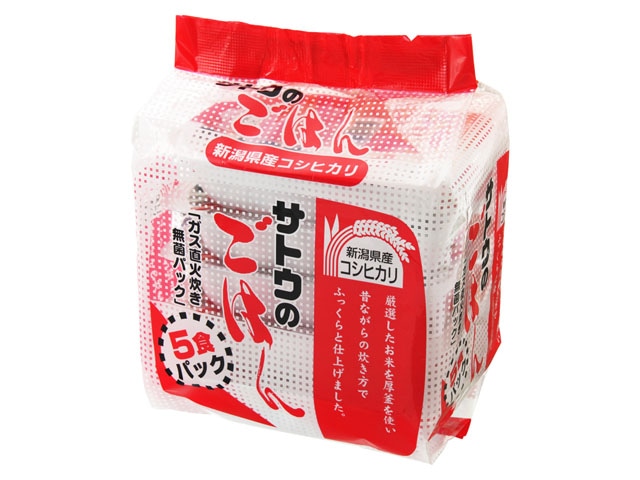 サトウ新潟コシヒカリ5食パック200※軽(ご注文単位8個)【直送品】