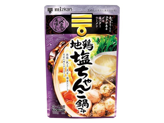 ミツカン美味しい地鶏塩ちゃんこ鍋つゆ750g※軽(ご注文単位12個)【直送品】