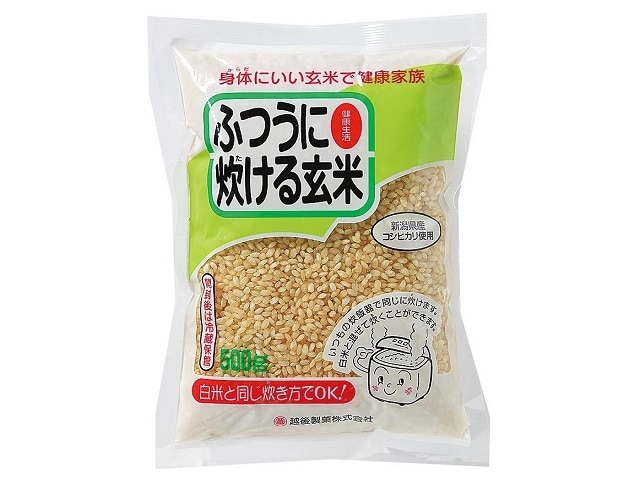 越後製菓ふつうに炊ける玄米こしひかり500g※軽(ご注文単位10個)【直送品】