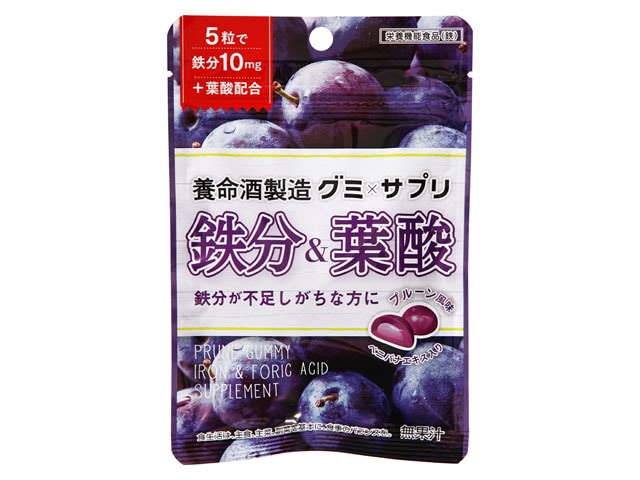養命酒製造グミXサプリ鉄分&葉酸40g※軽(ご注文単位6個)【直送品】