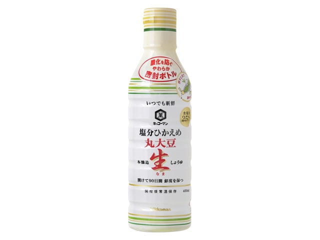 キッコーマン塩分ひかえめ丸大豆しょうゆ450ml※軽(ご注文単位12個)【直送品】