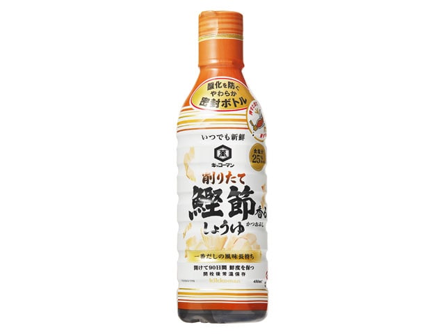 キッコーマン削りたて鰹節香るしょうゆ450ml※軽(ご注文単位12個)【直送品】