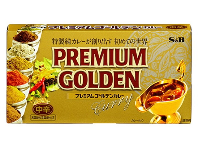S&Bエスビープレミアムゴールデンカレー中辛160g※軽(ご注文単位10個)【直送品】