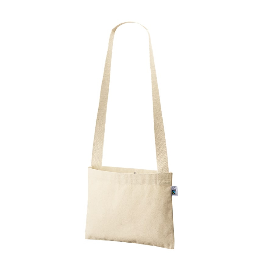 MARKLESS STYLE フェアトレード コットンキャンバスサコッシュ ナチュラル TF-0023-008 1枚(ご注文単位1枚)【直送品】