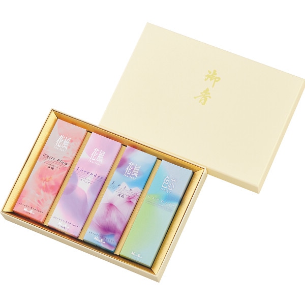 シャディ 日本香堂 花風 進物 三種・色芯ろうそく入 1個(ご注文単位1個) 【直送品】
