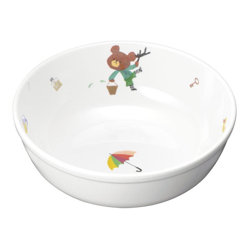 メラミンお子様食器「くまのがっこう」 ラーメン鉢 M-50TA 1個(ご注文単位1個)【直送品】