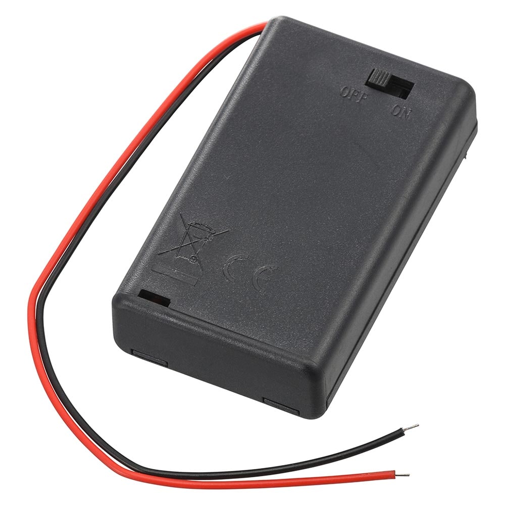 オーム電機 電池ケース 単4×3コ用 スイッチ・カバー付 1個（ご注文単位1個）【直送品】