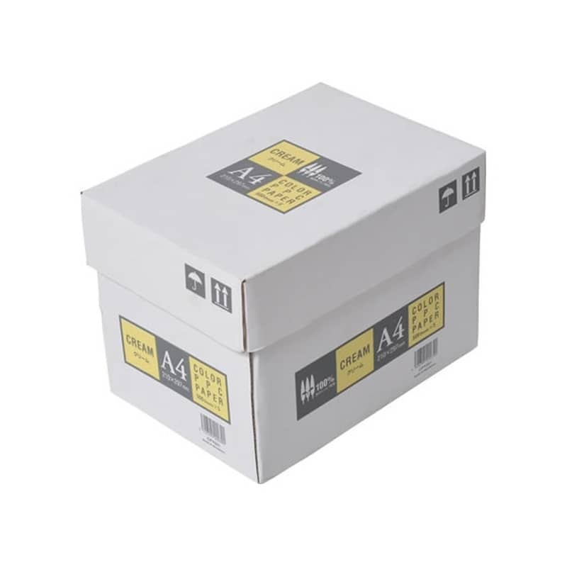 APPJ カラーコピー用紙 クリーム A4 500枚×5冊 CPY001 1箱（ご注文単位1箱)【直送品】