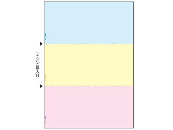 ヒサゴ マルチプリンタ帳票 A4カラー3面 100枚 BP2012 1袋(ご注文単位1袋)【直送品】