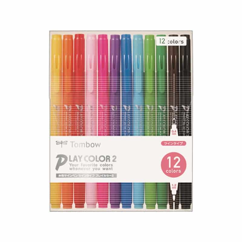 トンボ鉛筆 PLAY COLOR2 12色セット GCB-011 1セット(ご注文単位1セット)【直送品】