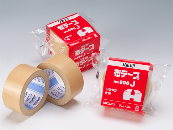 セキスイ 布テープ 600J 50mm×25m 1巻 No.600J 1巻(ご注文単位1巻)【直送品】