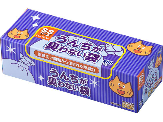 クリロン化成 うんちが臭わない袋 BOSネコ用箱型 SSサイズ 1箱(ご注文単位1箱)【直送品】