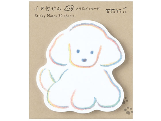 ミドリ 付せん紙 ダイカットイヌ柄 30枚 19099006 1冊（ご注文単位1冊）【直送品】