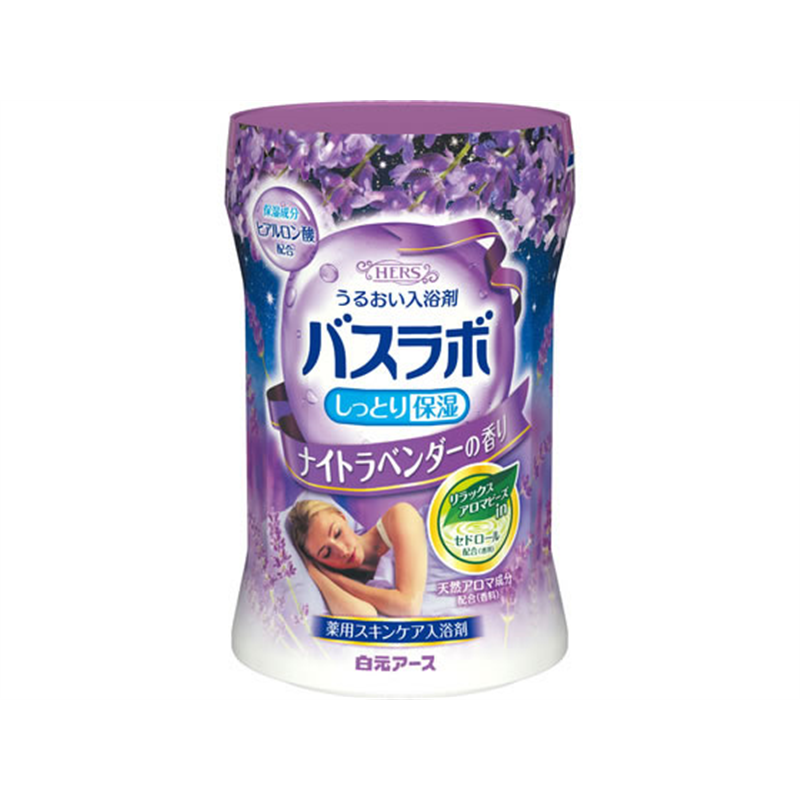 白元アース HERSバスラボボトル ナイトラベンダーの香り 540g 1個(ご注文単位1個)【直送品】