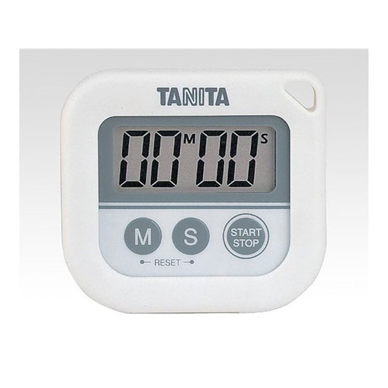 タニタ 丸洗いタイマー(100分計)ホワイト TD-376N-WH 1個(ご注文単位1個)【直送品】