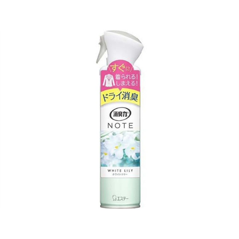 エステー 消臭力 NOTE 衣類用消臭スプレー ホワイトリリー 240mL 1本（ご注文単位1本）【直送品】