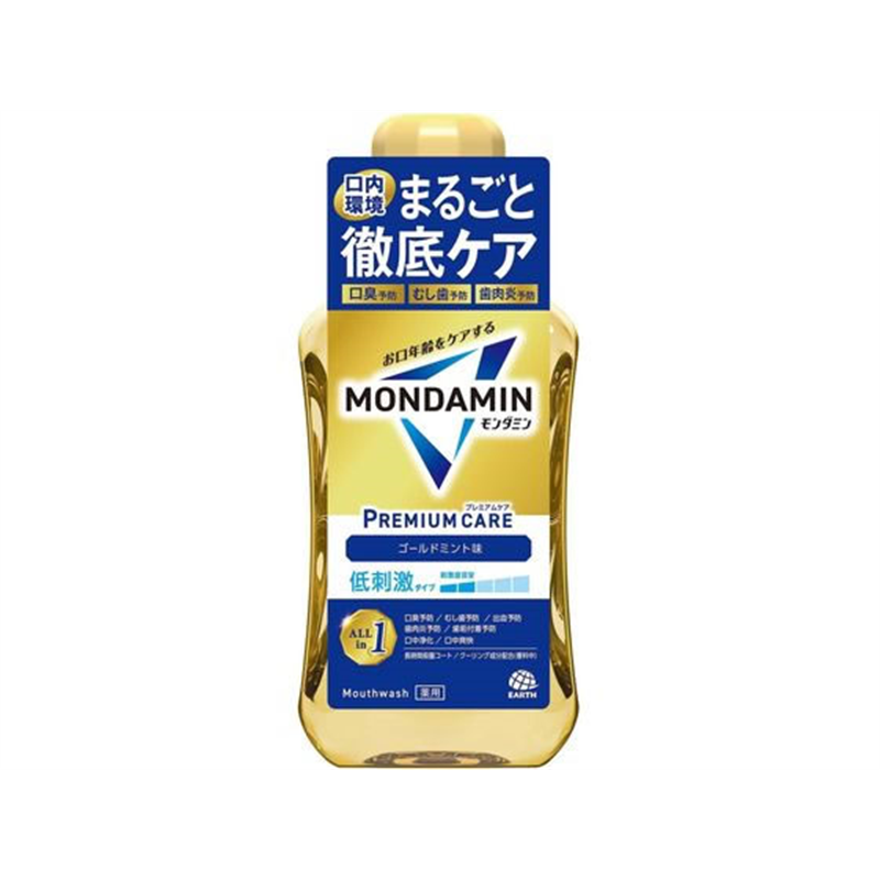 アース製薬 モンダミン プレミアムケア ゴールドミント マウスウォッシュ 600mL 1個(ご注文単位1個)【直送品】