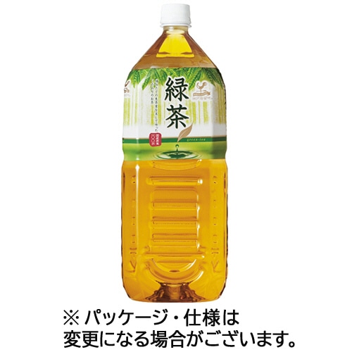 富永貿易 神戸居留地 緑茶 2L ペットボトル 6本/箱 ※軽（ご注文単位1箱）【直送品】
