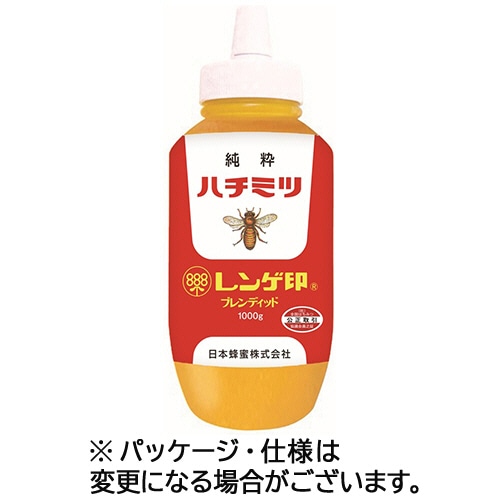 日本蜂蜜　レンゲ印はちみつ　1kg　1個（ご注文単位1個）【直送品】