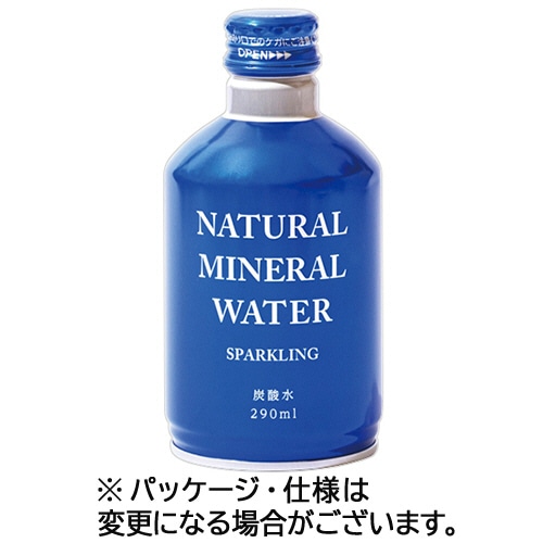ジャスティス ナチュラルミネラルウォータースパークリング 290mL ボトル缶 1ケース(24本) ※軽（ご注文単位1ケース）【直送品】