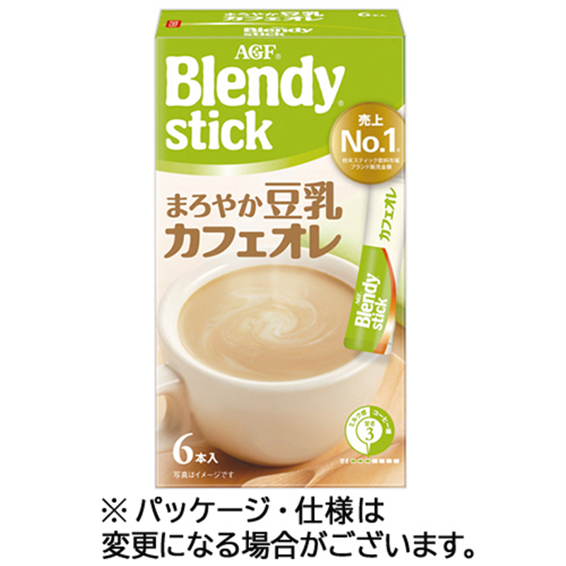 味の素AGF ブレンディ スティック まろやか豆乳カフェオレ 6本/1箱※軽（ご注文単位1箱）【直送品】