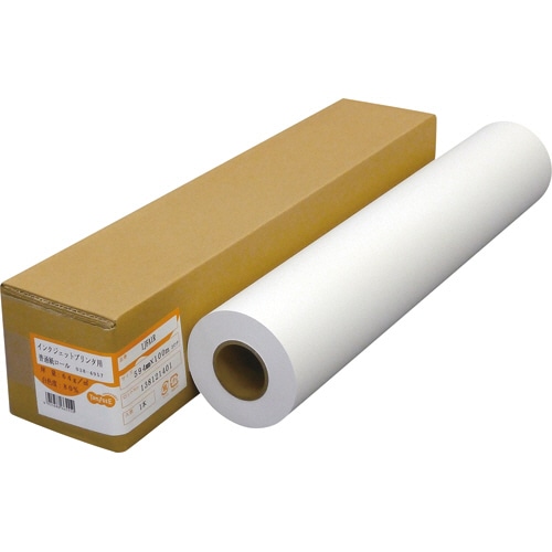 TANOSEE インクジェットプリンタ用 普通紙ロール A1ロール 594mm×100m 1本(ご注文単位1本)【直送品】