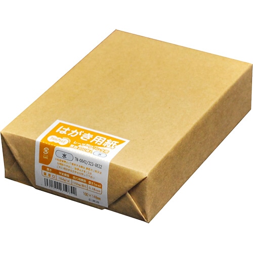 TANOSEE レーザープリンタ用 はがき用紙 水 200枚/冊(ご注文単位1冊)【直送品】