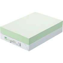 TANOSEE αエコカラーペーパーII B4 ライトグリーン 500枚/冊(ご注文単位1冊)【直送品】