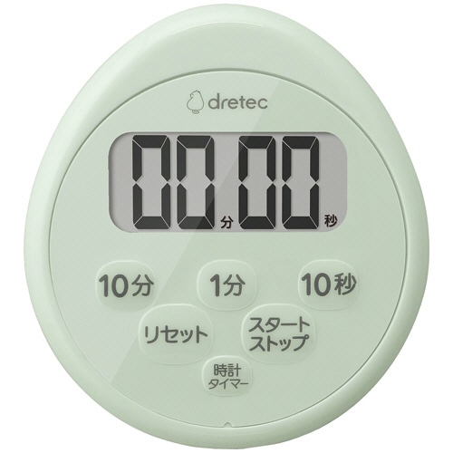 ドリテック 時計付防水タイマー グリーン T-611GN 1個(ご注文単位1個)【直送品】