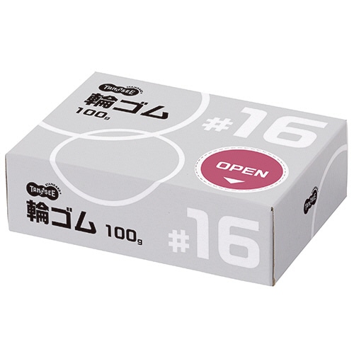 TANOSEE 輪ゴム #16 100g 1箱(ご注文単位1箱)【直送品】