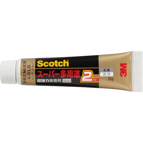 3M スコッチ 超強力接着剤 プレミアゴールド スーパー多用途2 12g 9077S 1本(ご注文単位1本)【直送品】