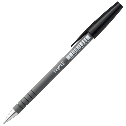 TANOSEE キャップ式油性ボールペン 0.7mm 黒 1本(ご注文単位1本)【直送品】