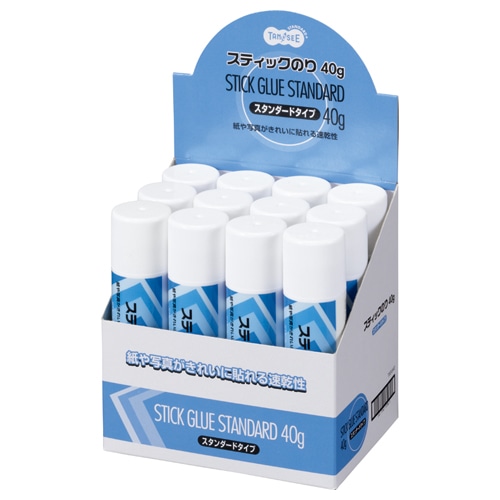 TANOSEE スティックのり 40g 12本/セット(ご注文単位1セット)【直送品】