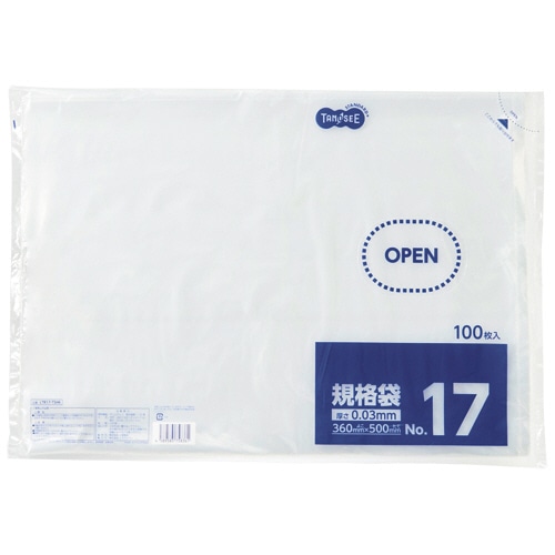 TANOSEE 規格袋 17号 0.03×360×500mm 100枚/袋(ご注文単位1袋)【直送品】